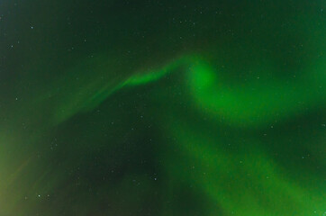 Fototapeta premium Night sky . Northern lights . Aurora Borealis and stars .