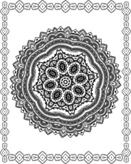 Mandala coloring book. stress reveling  coloring page 