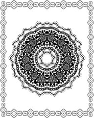 Mandala coloring book. stress reveling  coloring page 