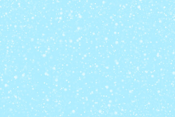 Abstract light blue and white snowfall background.  Concept of New Year, Christmas and All Celebrations.