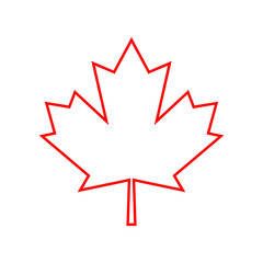 Maple leaf vector icon. Maple leaf vector illustration. Canada vector symbol maple leaf clip art. Red maple leaf.