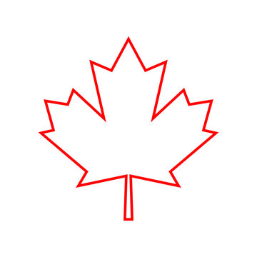 Maple leaf vector icon. Maple leaf vector illustration. Canada vector symbol maple leaf clip art. Red maple leaf.