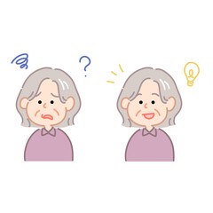 おばあさん　表情