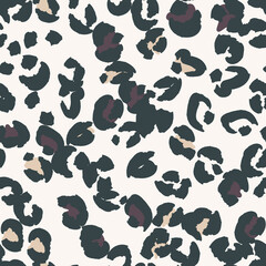 Obraz premium Leopard spots seamless pattern design. Vector illustration background