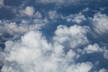飛行機から撮影した雲
