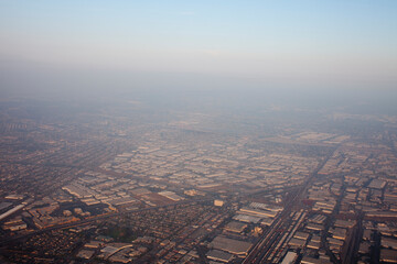 Fototapeta na wymiar 空撮したロサンゼルス