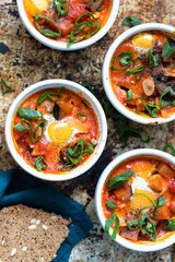 aubergine quail eggs stew