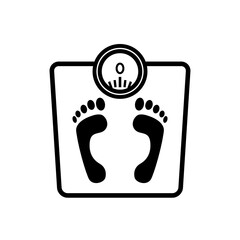 Bathroom scale vector icon on white background