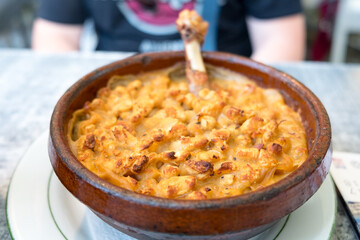 Rustic toulouse-Style Cassoulet - stew of white beans, duck confit and French garlic sausages