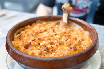Rustic toulouse-Style Cassoulet - stew of white beans, duck confit and French garlic sausages