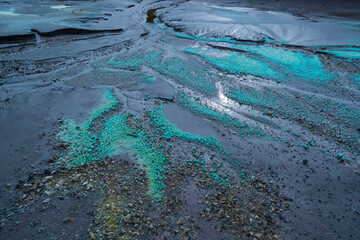 Río Tinto - Red River, Sierra Morena, Gulf of Cádiz, Huelva, Andalucia, Spain, Europe