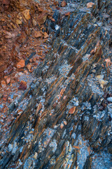 Río Tinto - Red River, Sierra Morena, Gulf of Cádiz, Huelva, Andalucia, Spain, Europe