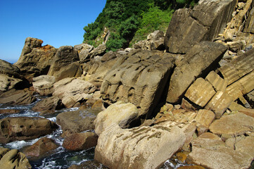 Ocean water and rocks