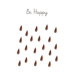 autumn card with raindrops