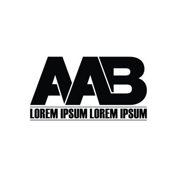 AAB letter monogram logo design vector