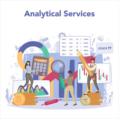 Financial broker. Income, investment and saving. Analytical service.