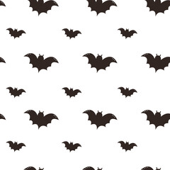 vector seamless pattern bats