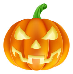 A pumpkin Halloween carved jack o lantern cartoon