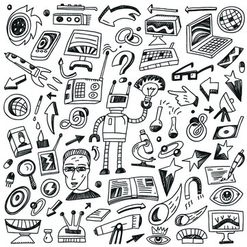 Science - doodles set