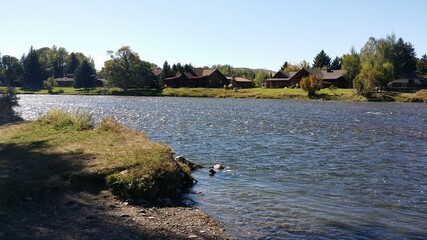 Montana river in fall