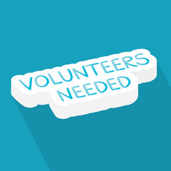 volunteers needed concept- vector illustration