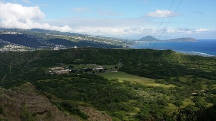 View from Diamond Head, Oahu, Hawaii