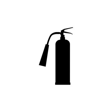 Fire Extinguisher Sign Black Icon. Vector Illustration Eps 10