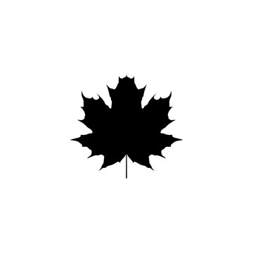 Icon black sign leaf with tree. Vector illustration eps 10
