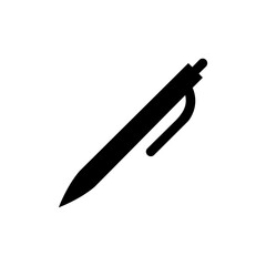 Pen black sign icon. Vector illustration eps 10