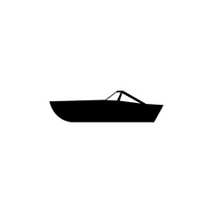 Icon black sign boat. Vector illustration eps 10