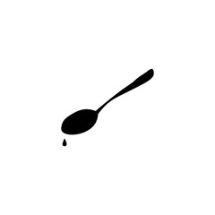 Spoon black sign icon. Vector illustration eps 10