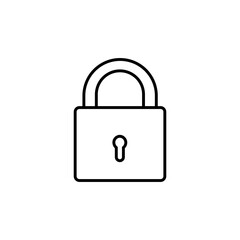 lock black sign icon. Vector illustration eps 10