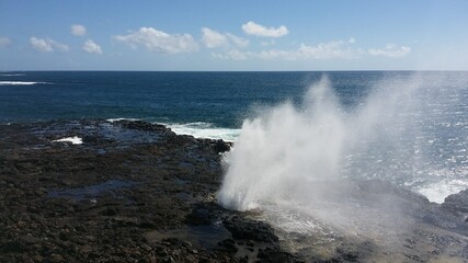 Fototapeta na wymiar Hawaii ocean and blow hole