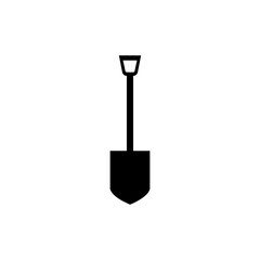 Shovel black sign icon. Vector illustration eps 10
