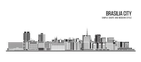 Cityscape Building Abstract shape and modern style art Vector design -   Brasillia city
