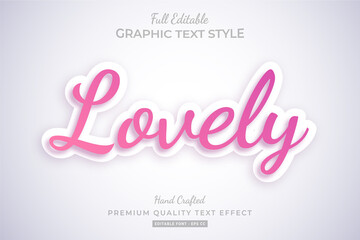 Lovely Pink Editable Text Style Effect Premium