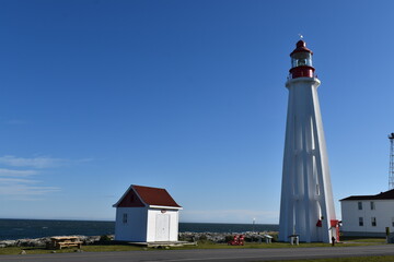 Fototapeta na wymiar Pointe-Aux-Pères lighthouse, Rimouski
