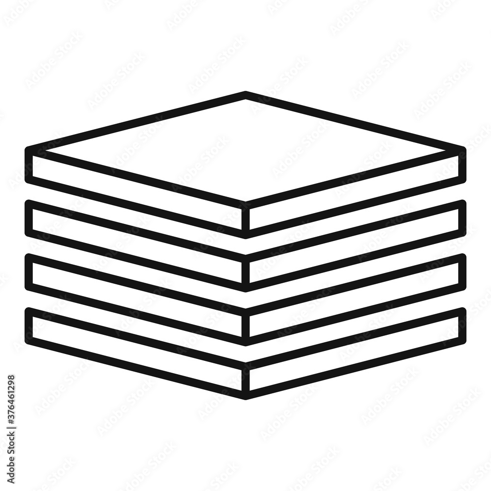 Poster tiler stack icon. outline tiler stack vector icon for web design isolated on white background