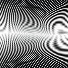 Abstract warped Diagonal Striped Background . Vector curved twisted slanting, waved lines texture
