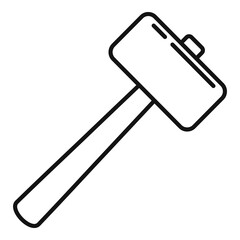Tiler sledge hammer icon. Outline tiler sledge hammer vector icon for web design isolated on white background