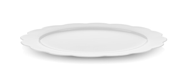 modern ceramic plate on white background
