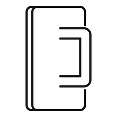 Tiler wall trowel icon. Outline tiler wall trowel vector icon for web design isolated on white background