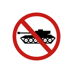 icon forbidden tank sign. Vector illustration eps 10