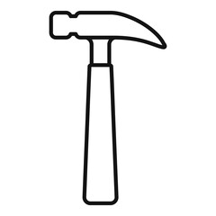 Tiler hammer icon. Outline tiler hammer vector icon for web design isolated on white background