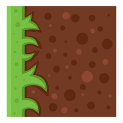 Game platform green nature icon. Flat illustration of game platform green nature vector icon for web design