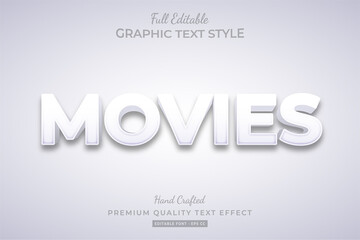 Movies Editable 3D Text Style Effect Premium