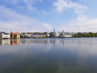 Fototapeta na wymiar view of Reykjavik, Iclenad