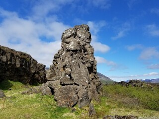 outcrop in the mountains