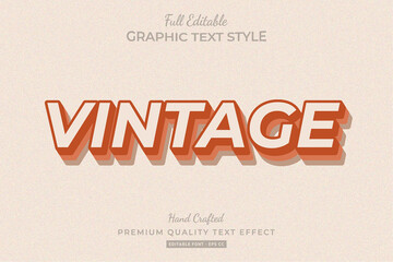 Obraz premium Vintage Editable 3D Text Style Effect Premium