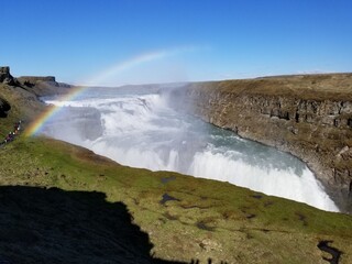 waterfall in iceland rainbow